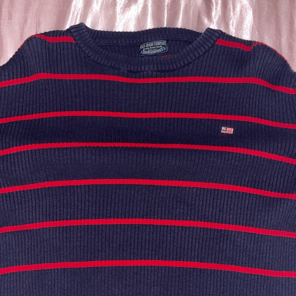 Ralph Lauren American Flag striped knit sweater